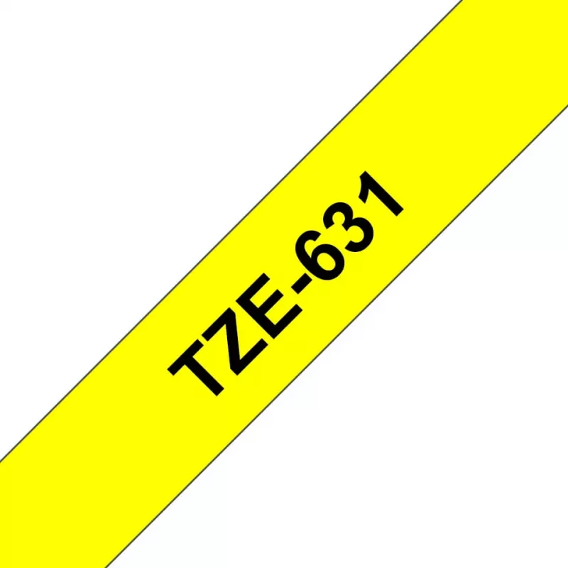 Label tape Brother TZe-631 (TZe) 12 mm x 8 m, black on yellow