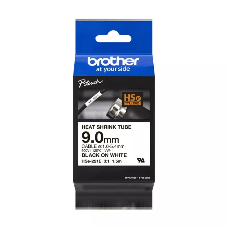 Heat shrink tube Brother HSE-221E Black White 150 cm