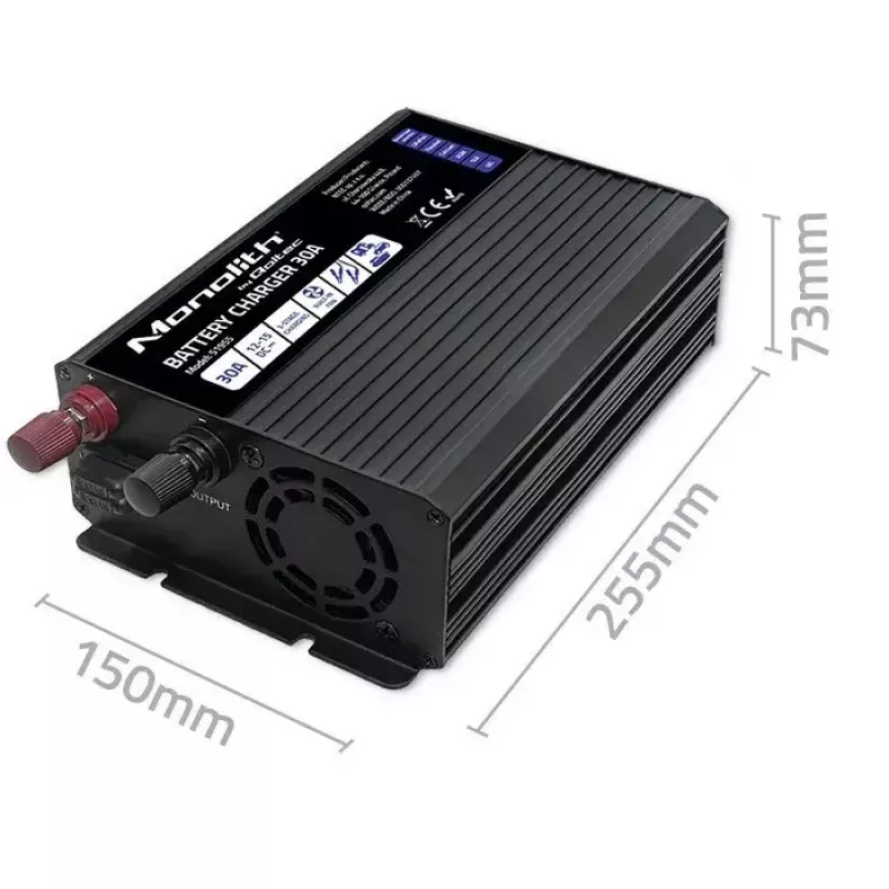 Battery charger QOLTEC 51955 — 30A 12V for LiFePO4, AGM, GEL, SLA