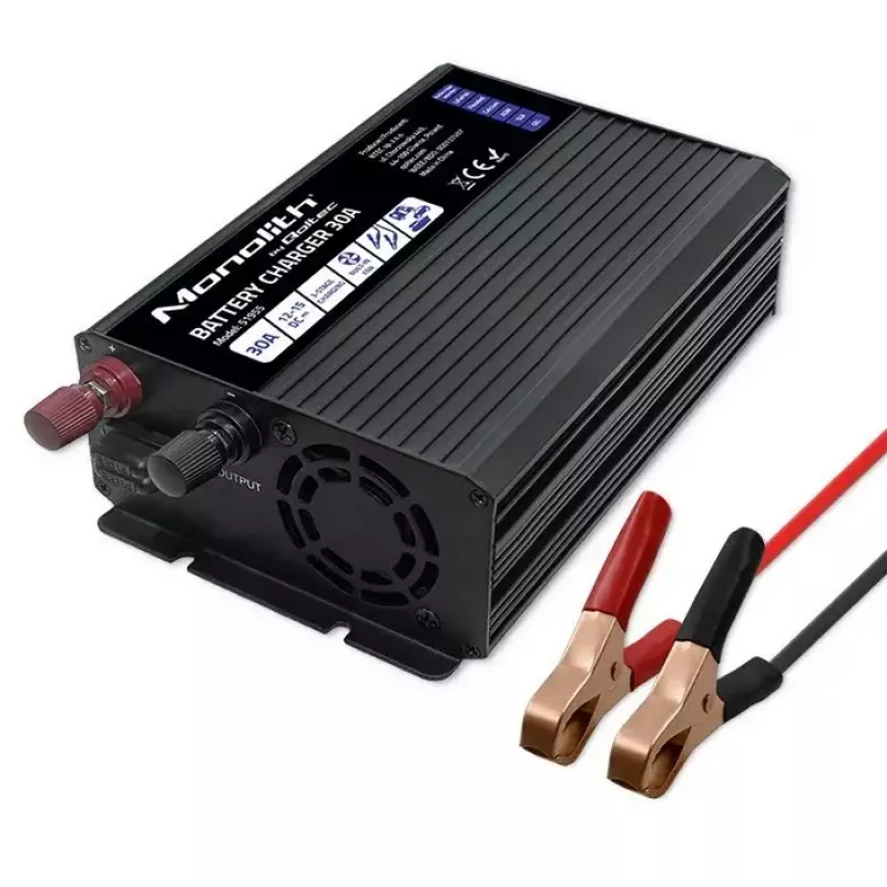 Battery charger QOLTEC 51955 — 30A 12V for LiFePO4, AGM, GEL, SLA