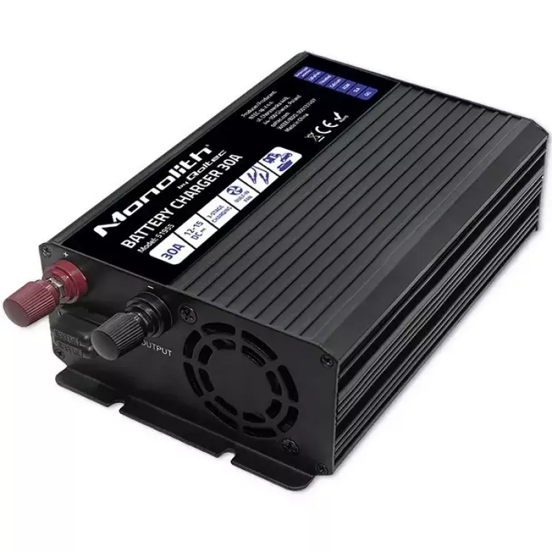 Battery charger QOLTEC 51955 — 30A 12V for LiFePO4, AGM, GEL, SLA