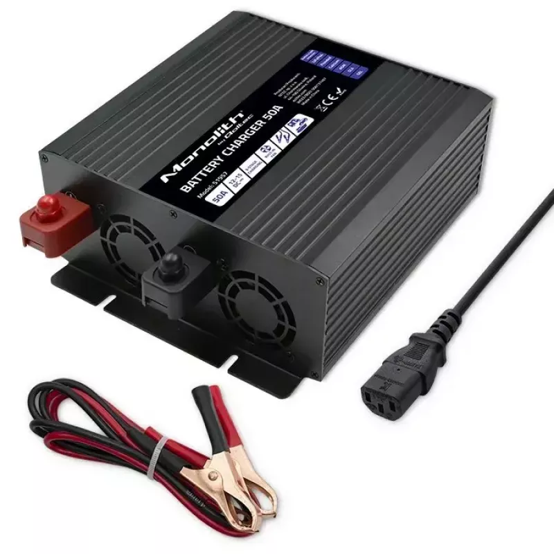 Battery Charger QOLTEC 51957 50A 12V for LiFePO4, AGM, GEL, SLA batteries