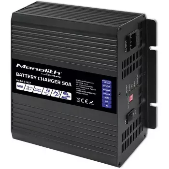 Battery Charger QOLTEC 51957 50A 12V for LiFePO4, AGM, GEL, SLA batteries