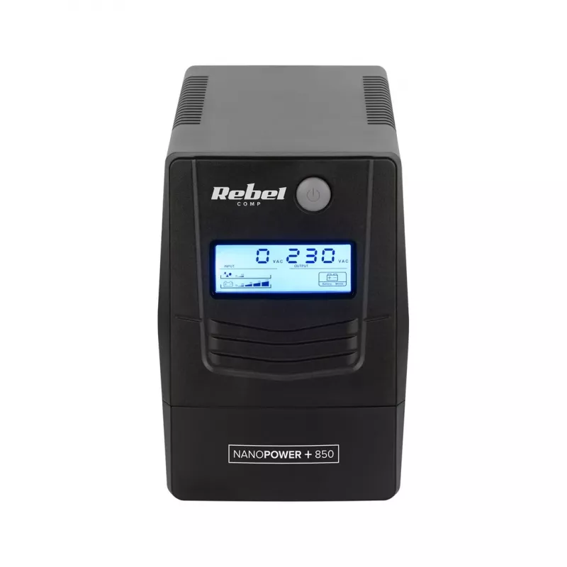 Rebel Nanopower Plus 850 UPS | Off-line | Sinusoida | 850VA | 480W | LCD | USB