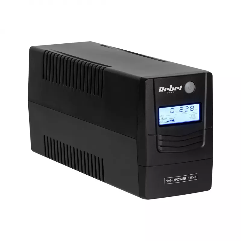 Rebel Nanopower Plus 1000 UPS | Off-line | Sinusoida | 1000VA | 600W | LCD | USB