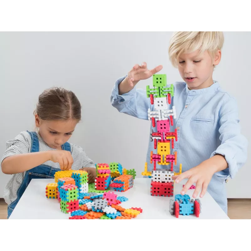Marioinex Mini Waffle 140 building set — 140 pieces, multicolour, for ages 3+