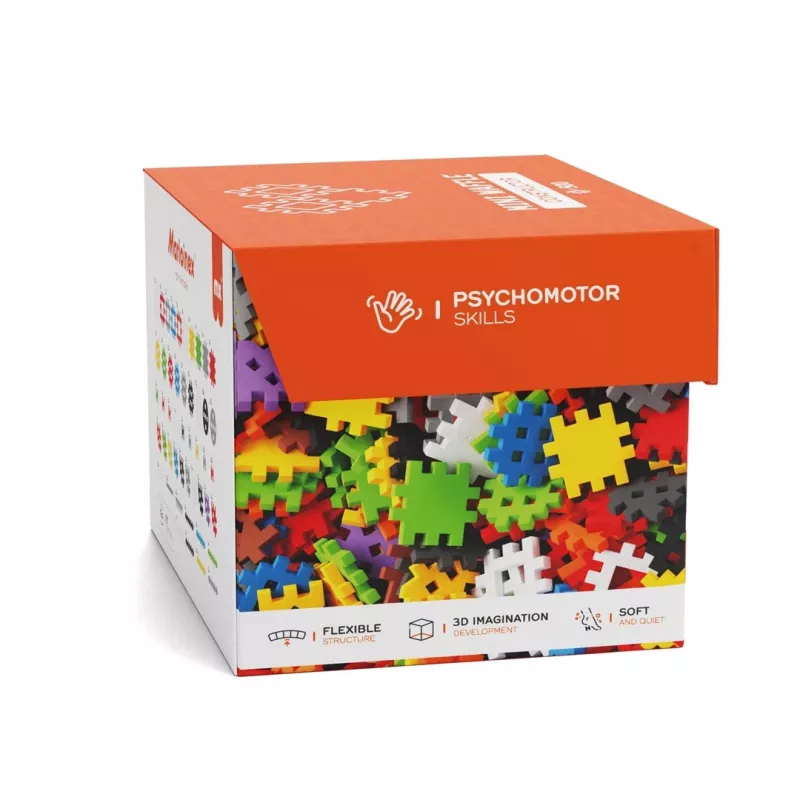 Toy construction blocks set Marioinex Mini Waffle Konstruktor 500, 500 pieces, machine washable, multicolour