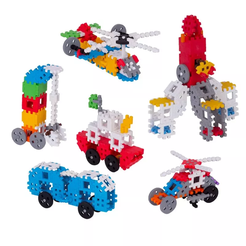 Toy construction blocks set Marioinex Mini Waffle Konstruktor 500, 500 pieces, machine washable, multicolour