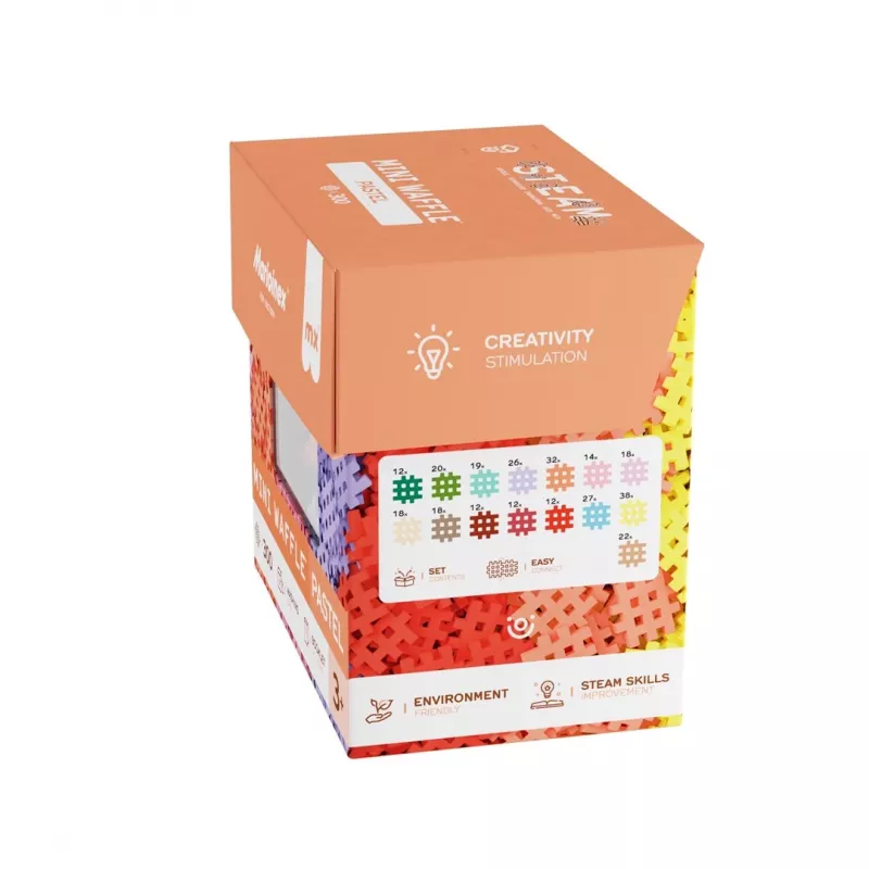 Marioinex Mini Waffle building blocks, pastel, 300 pieces