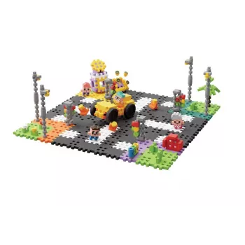 Toy construction set Marioinex Waffle mini Blocks - Street, 280 pieces
