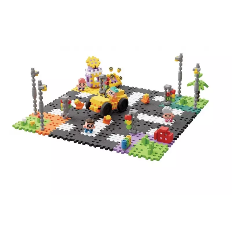 Toy construction set Marioinex Waffle mini Blocks - Street, 280 pieces