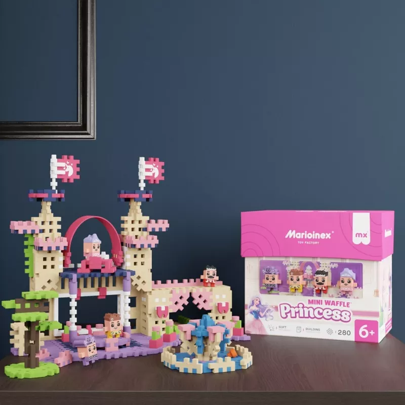 Toy building set Marioinex Waffle Mini Blocks Princess — 280 pieces, multicolour, box, age 6+