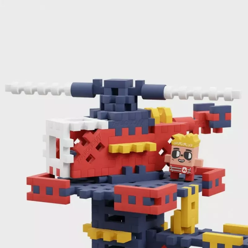 Toy construction set Marioinex Waffle Blocks Fire Station 280 pieces, model 906279