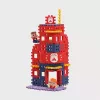 Toy construction set Marioinex Waffle Blocks Fire Station 280 pieces, model 906279