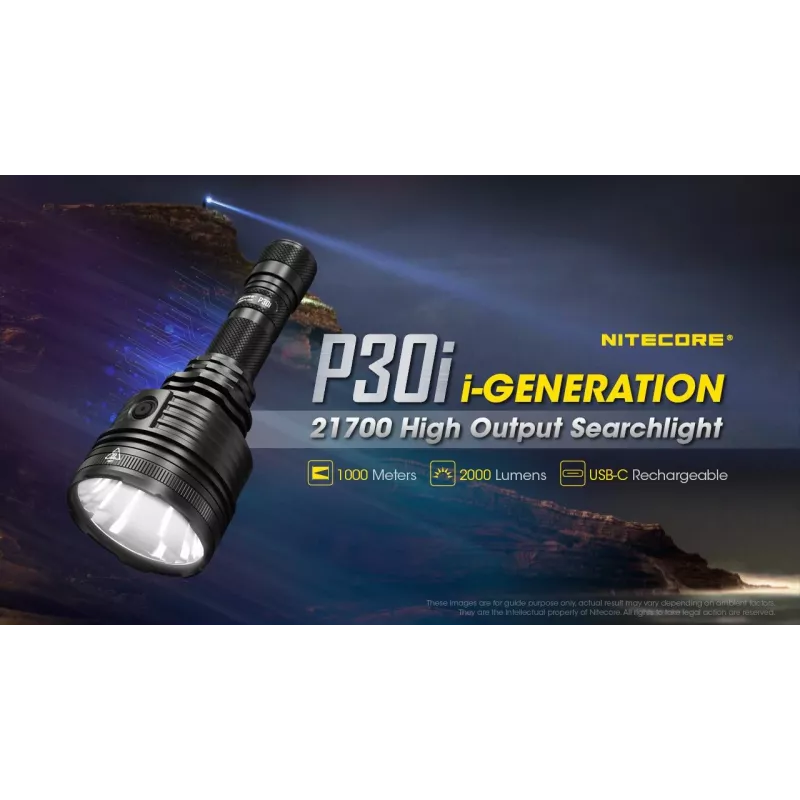 Nitecore P30i Black Hand flashlight LED
