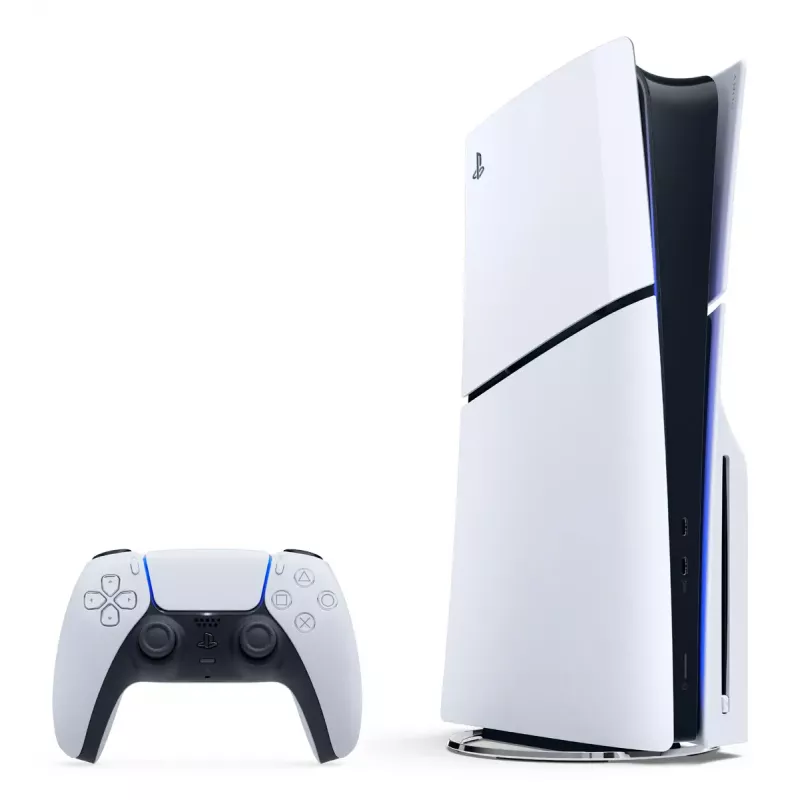 Game console Sony PlayStation 5 Slim — 1 TB SSD, AMD Ryzen Zen 2 8-core 3.5 GHz, AMD RDNA 2 10.3 TFLOPS, 8K HDR, VR-ready, Bluetooth 5.1, Wi‑Fi, Gigabit Ethernet
