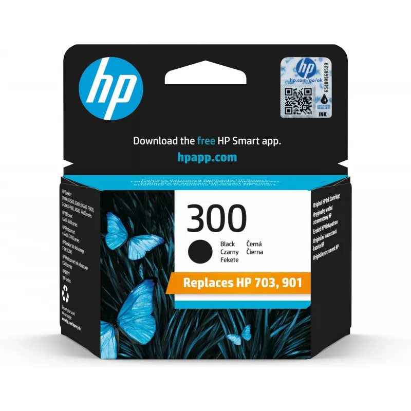 HP 300 original ink cartridge black standard capacity 4ml 200 pages with Vivera ink