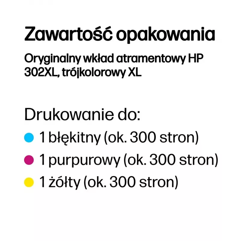 HP 302XL High Yield Tri-color Original Ink Cartridge