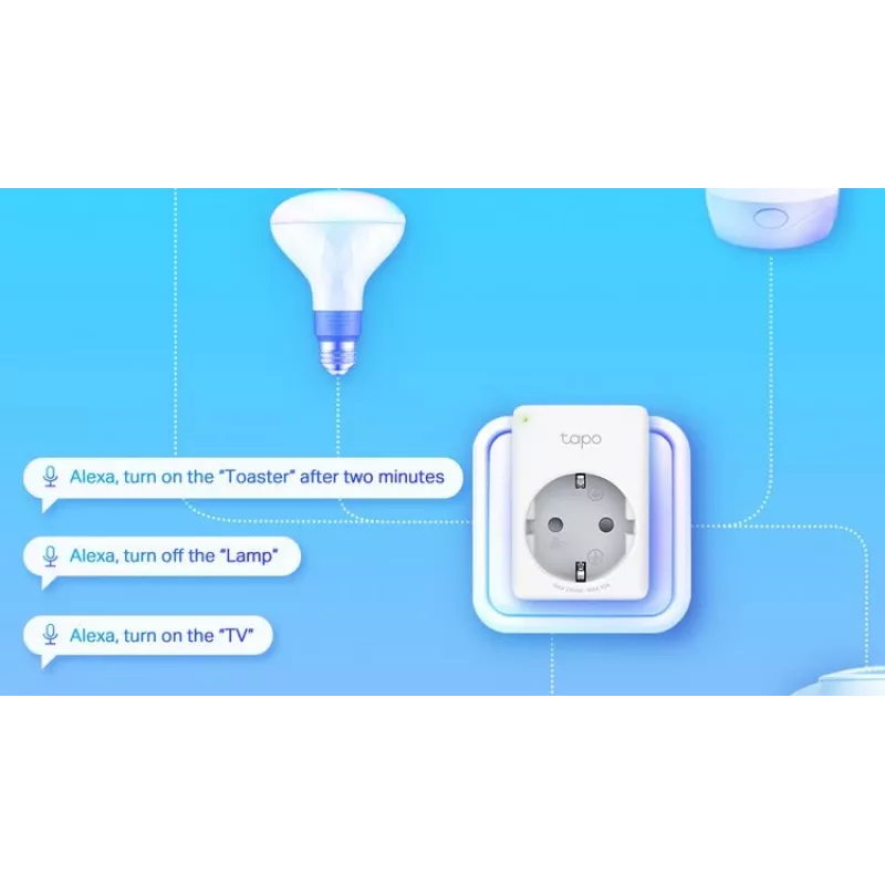 Tapo P100 V2 - Smart plug - mini - wireless - 802.11b/g/n, Bluetooth 4.2 - 2.