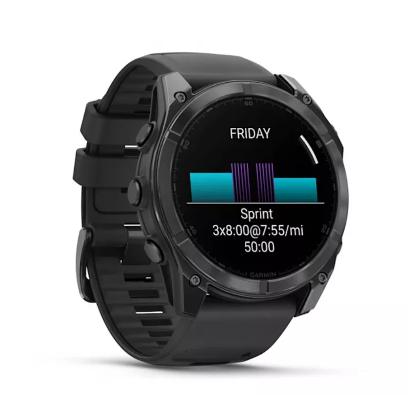 Garmin Fenix 8 3.56 cm (1.4) AMOLED 51 mm Digital 454 x 454 pixels Touchscreen Titanium Wi-Fi GPS (satellite)