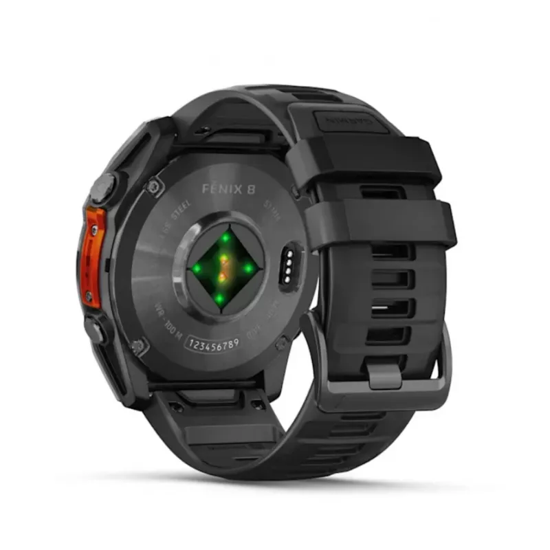 Garmin Fenix 8 3.56 cm (1.4) AMOLED 51 mm Digital 454 x 454 pixels Touchscreen Titanium Wi-Fi GPS (satellite)