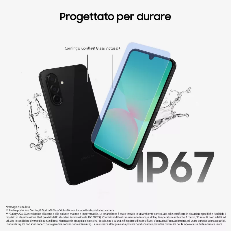 Samsung Galaxy A26 17 cm (6.7) Hybrid Dual SIM Android 15 5G USB Type-C 8 GB 256 GB 5000 mAh Black