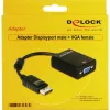 DeLOCK 61848 video cable adapter 0.125 m VGA (D-Sub) DisplayPort Black