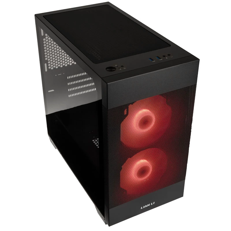 Lian Li LANCOOL 205M Mesh Micro-ATX Case, Tempered Glass, Black