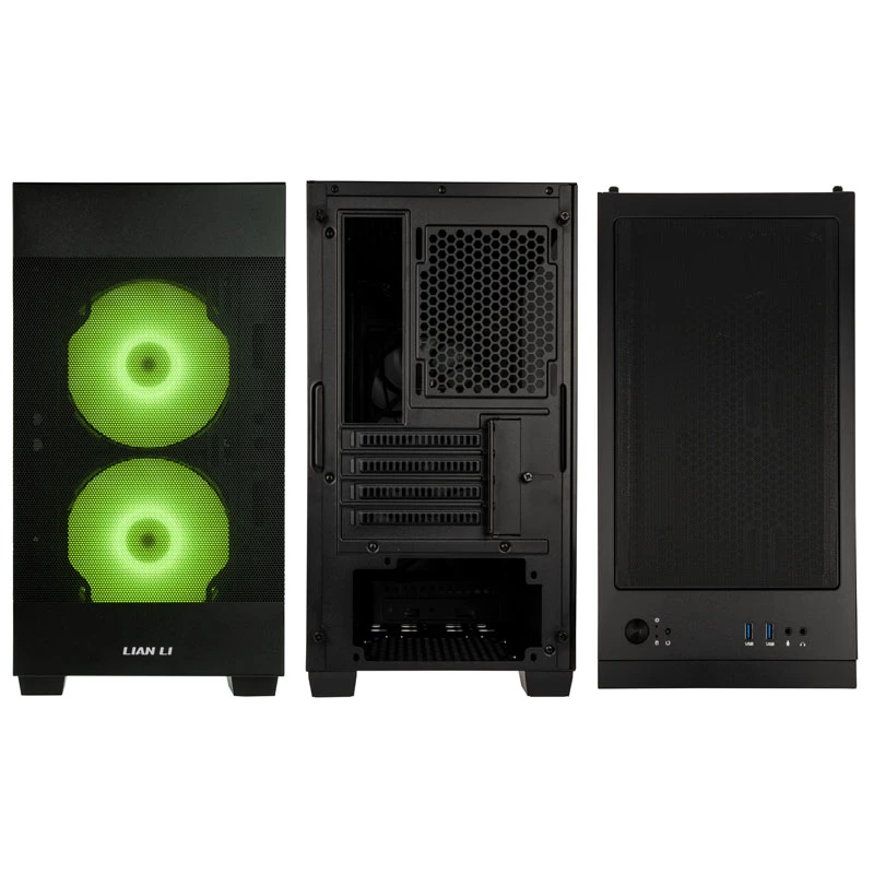 Lian Li LANCOOL 205M Mesh Micro-ATX Case, Tempered Glass, Black