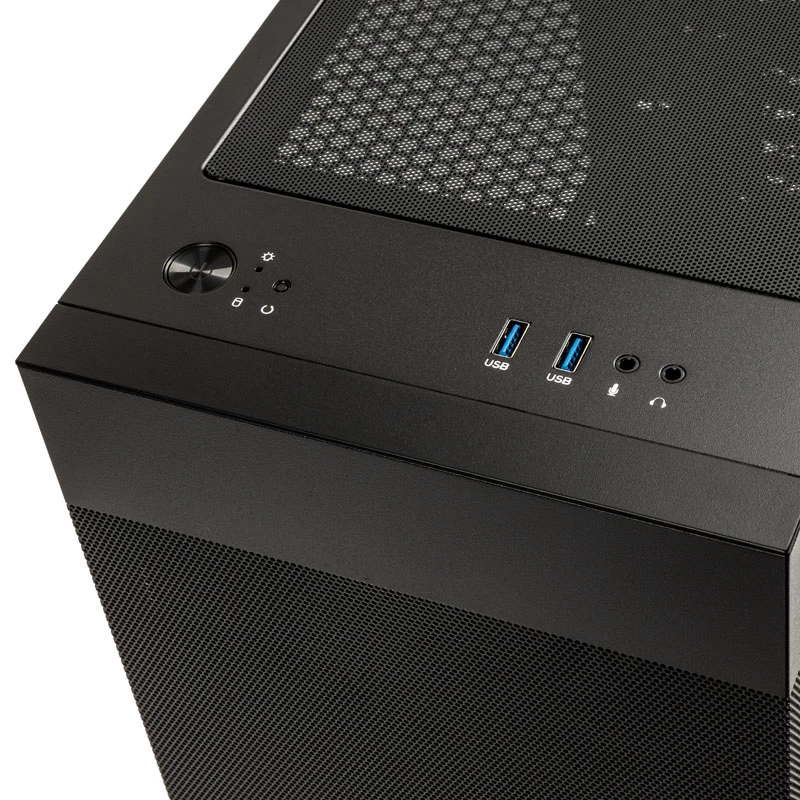 Lian Li LANCOOL 205M Mesh Micro-ATX Case, Tempered Glass, Black