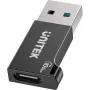 Unitek USB-C to USB-A adapter A1049ABK01 — black, USB-C (female) to USB-A (male) compact adapter