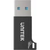Unitek USB-C to USB-A adapter A1049ABK01 — black, USB-C (female) to USB-A (male) compact adapter