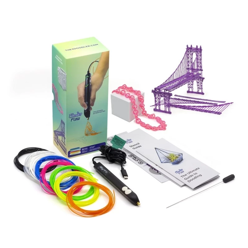 3Doodler Filament FLOW 20 PLA 20 Colours Refill Pack Polylactic acid (PLA) Black, Blue, Dark Green, Dark pink, Gold, Green, Lilac, Navy, Orange, Pink, Transparent, White, Yellow
