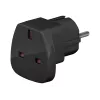 Wentronic Goobay Travel Adapter, Black - UK-Socket > Type F (Type F, CEE 7/7) (94271)