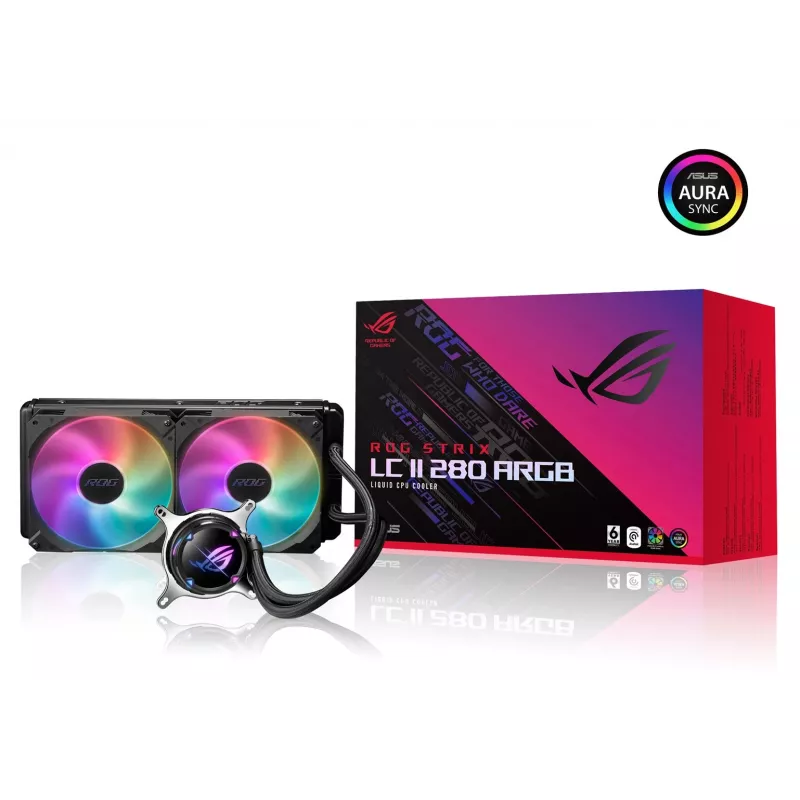 ASUS ROG STRIX LC II 280 ARGB Processor All-in-one liquid cooler 14 cm Black 1 pc(s)
