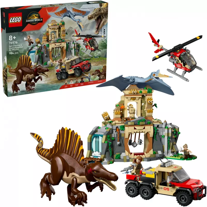 LEGO JURASSIC WORLD 76976 Spinosaurus & Quetzalcoatlus Air Mission