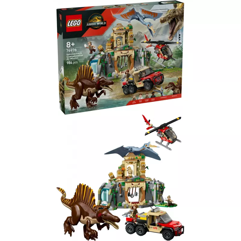 LEGO JURASSIC WORLD 76976 Spinosaurus & Quetzalcoatlus Air Mission