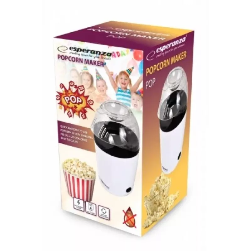 Popcorn Popper Esperanza EKP006 Black White