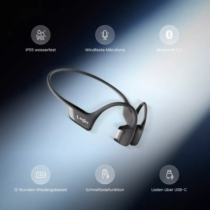 SHOKZ OpenRun Pro 2 Mini Headset Wireless Ear-hook Sports Bluetooth Black