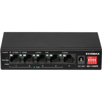 Network switch EDIMAX GS-1105PE 5-port PoE unmanaged switch