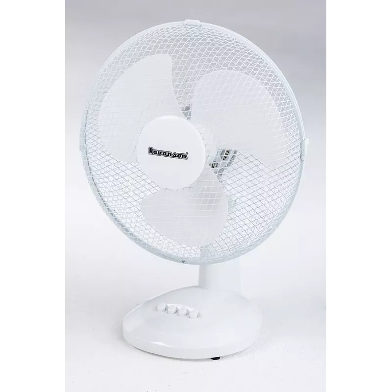 Table household fan Ravanson WT-1030 — 35 cm blade, 3 speeds, 35 W, plastic housing, grey