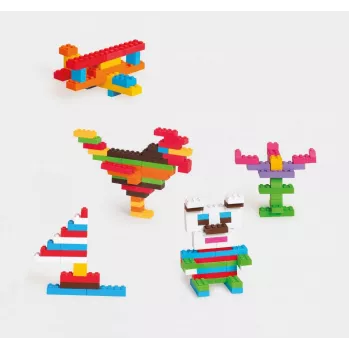 Construction blocks set Marioinex Blocks Classic 210 pcs, compatible interlocking pieces, assorted colors