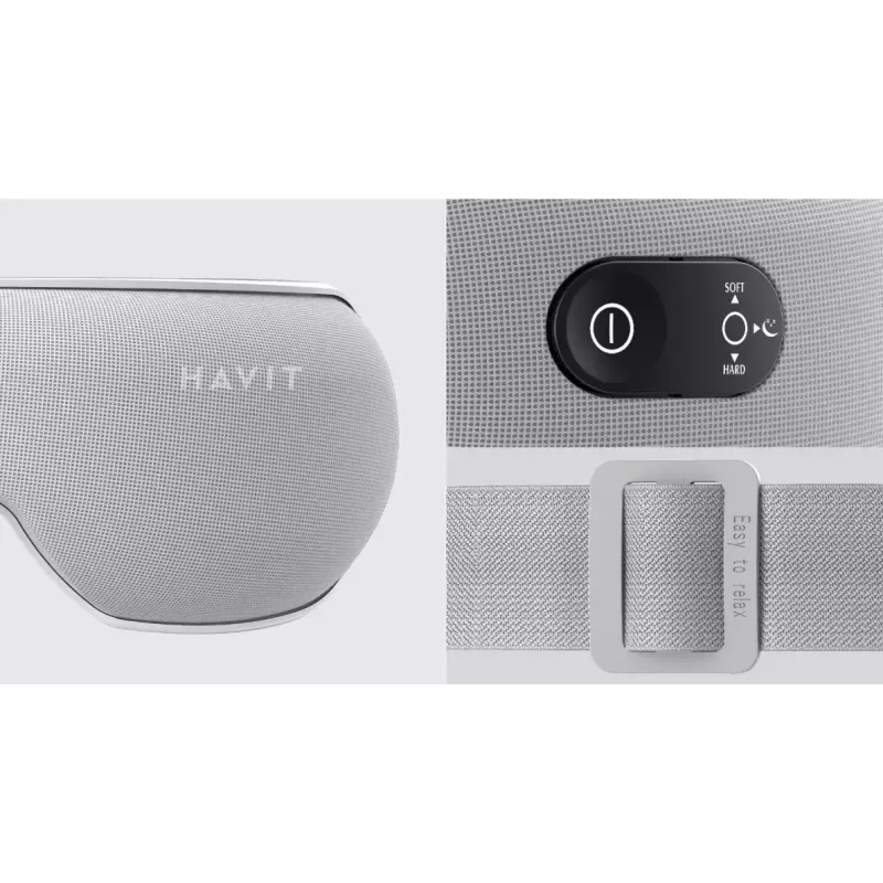 Havit EM1601 eye massager grey Compression massage Battery powered