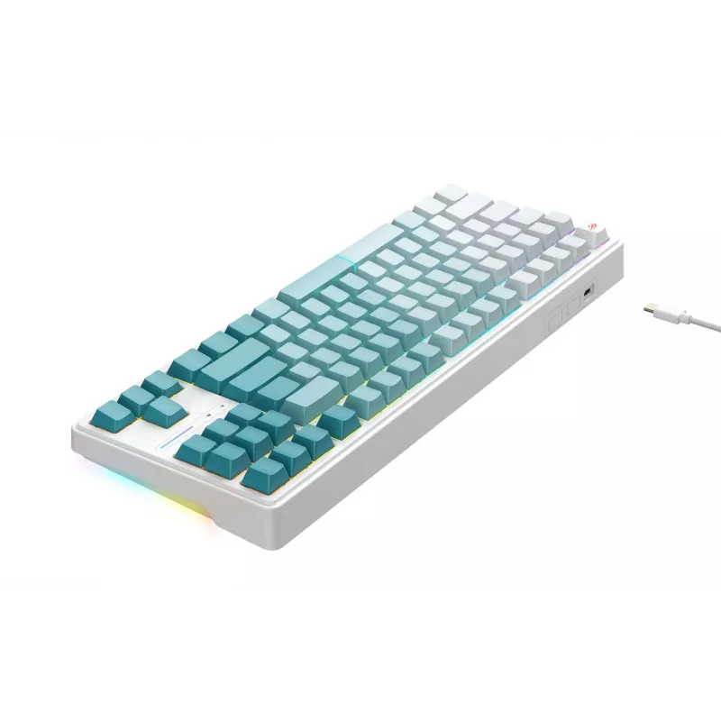 Havit KB901L gaming keyboard white and green USB wired RGB LED