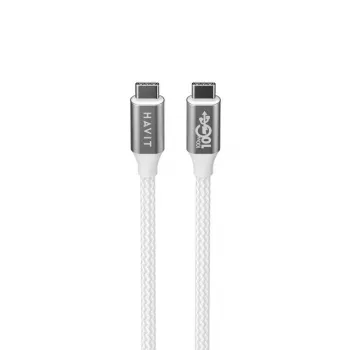 Havit CB6290 USB Type C to USB Type C cable 1 m 10 Gbit/s Grey White