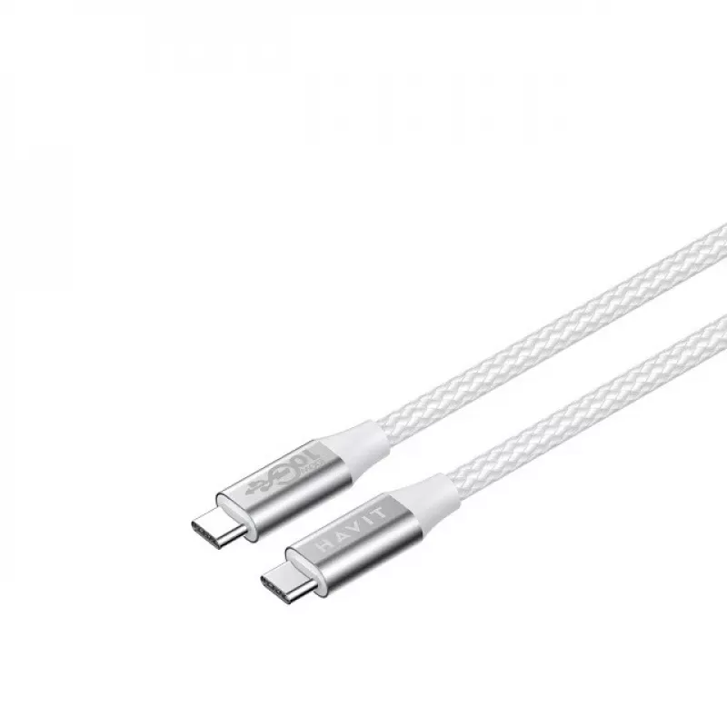 Havit CB6290 USB Type C to USB Type C cable 1 m 10 Gbit/s Grey White