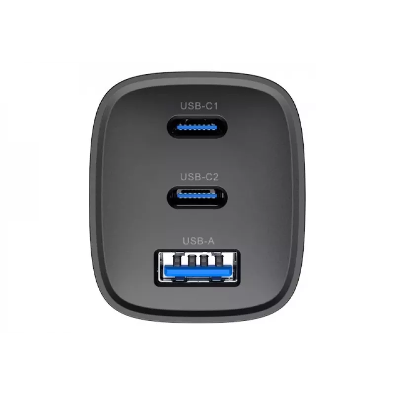 Havit UC20 three-port GaN 65W travel charger black