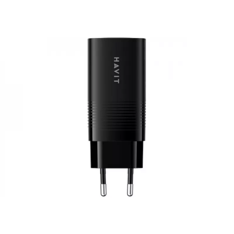 Havit UC20 three-port GaN 65W travel charger black