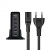 HAVIT Travel Charger UCLE004 EU 140W Five-Port GaN Black