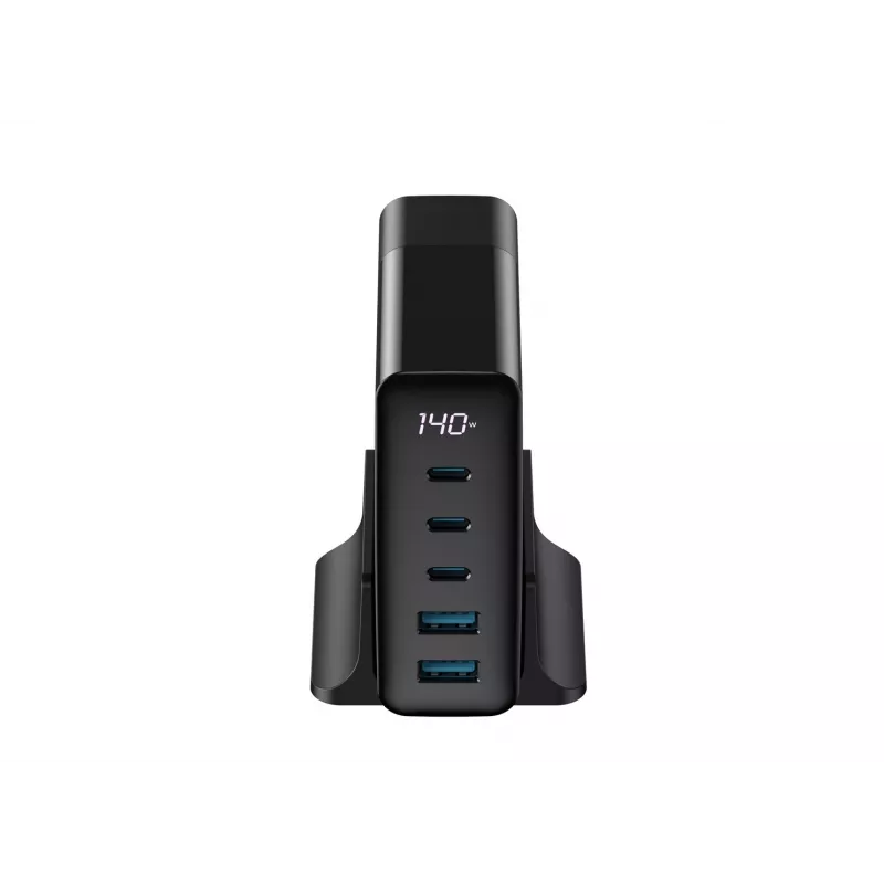 HAVIT Travel Charger UCLE004 EU 140W Five-Port GaN Black